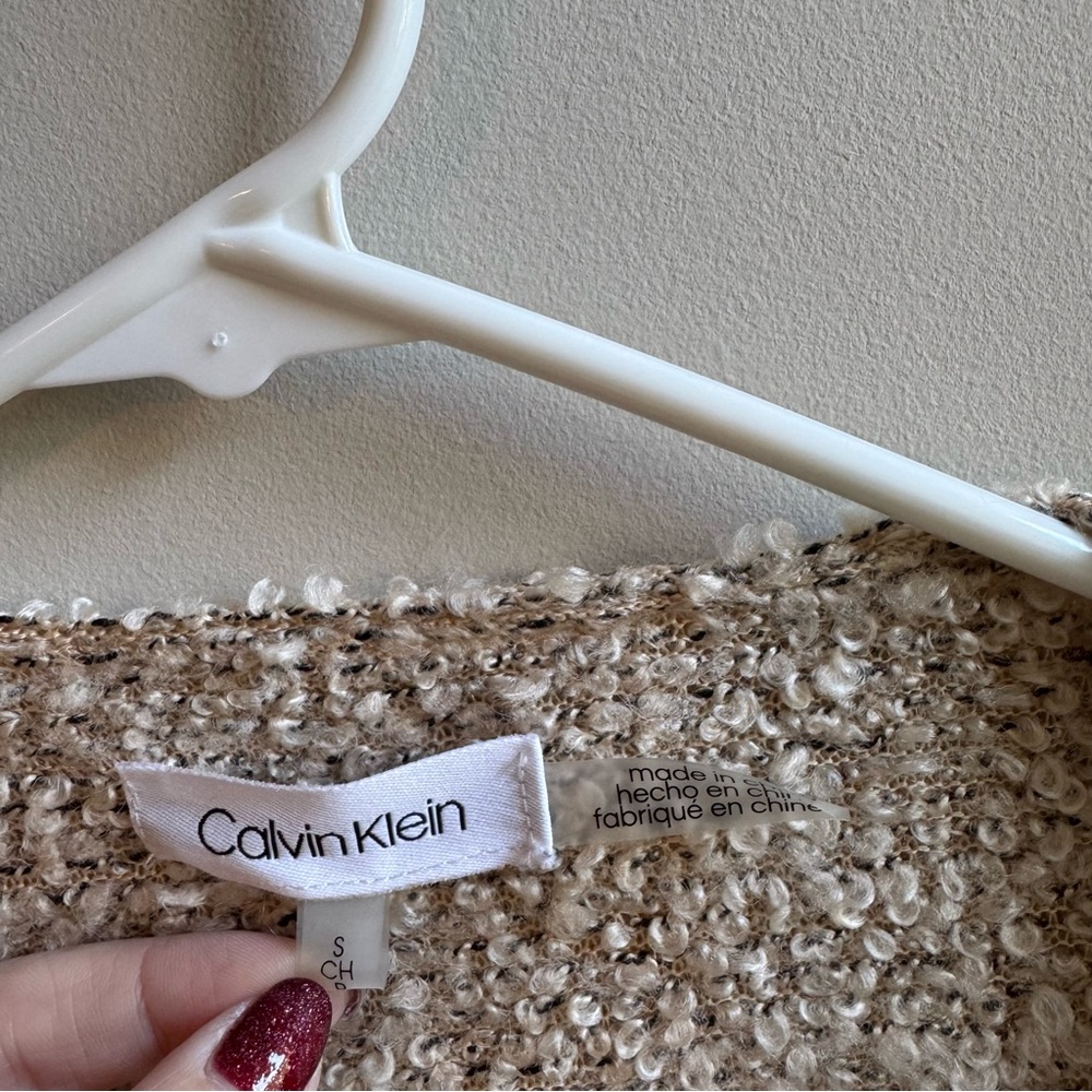 Calvin Klein Cream/Tan Cardigan - Picture 2 of 3